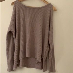 Cold shoulder sweater